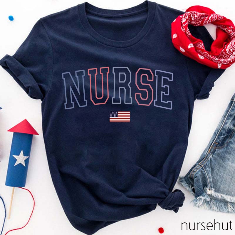 American Flag Nurse T-Shirt