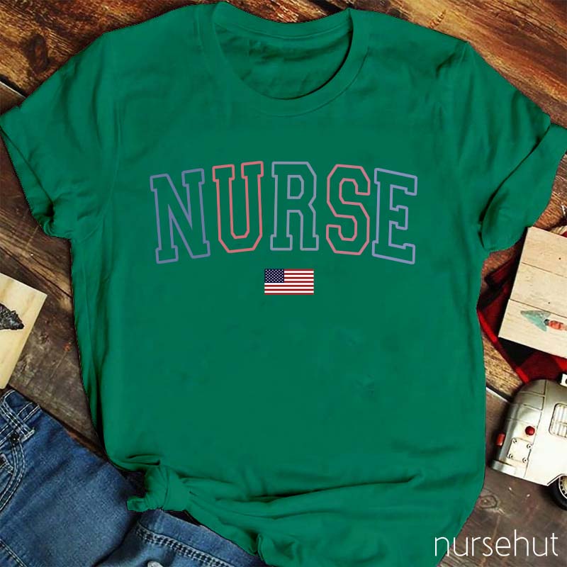 American Flag Nurse T-Shirt