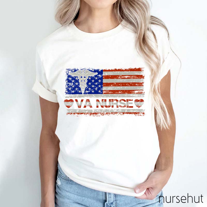 Independence Day Veterans Affairs Nurse T-Shirt