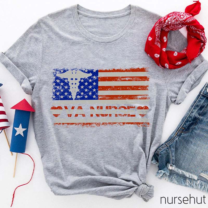 Independence Day Veterans Affairs Nurse T-Shirt