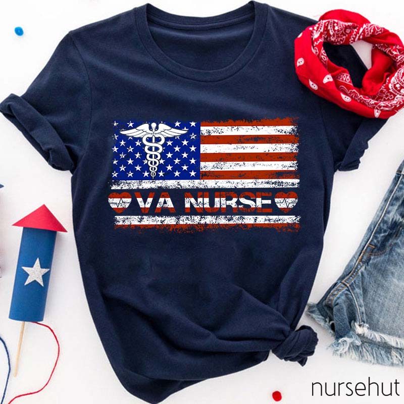 Independence Day Veterans Affairs Nurse T-Shirt
