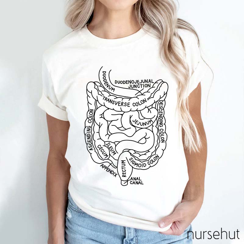 Intestine Digest System Nurse T-Shirt