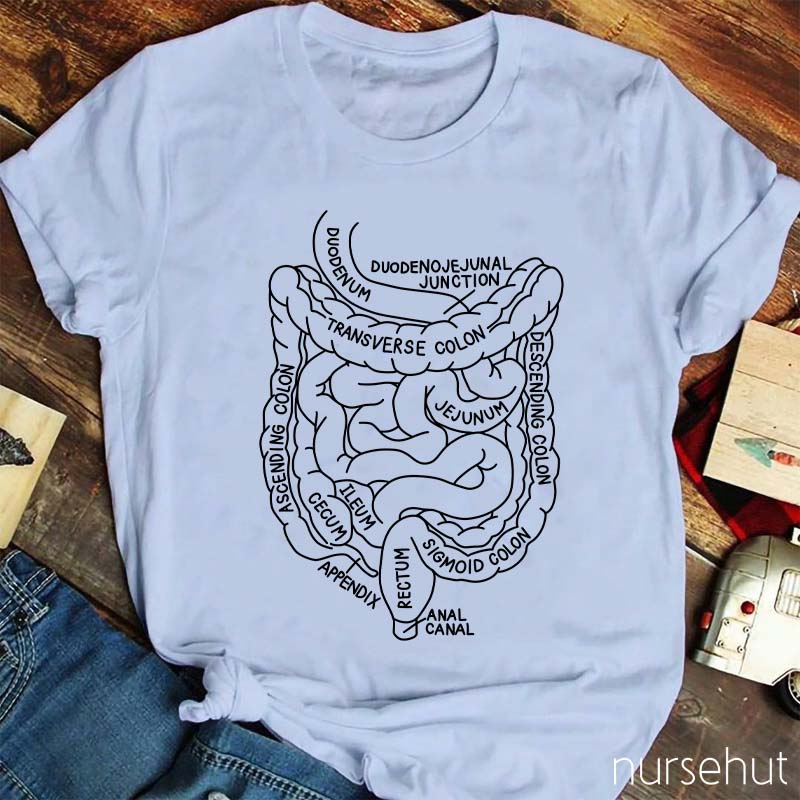 Intestine Digest System Nurse T-Shirt