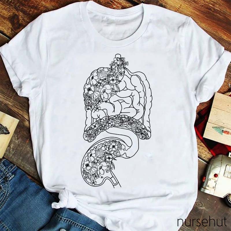 Gastroenterology Flower Nurse T-Shirt