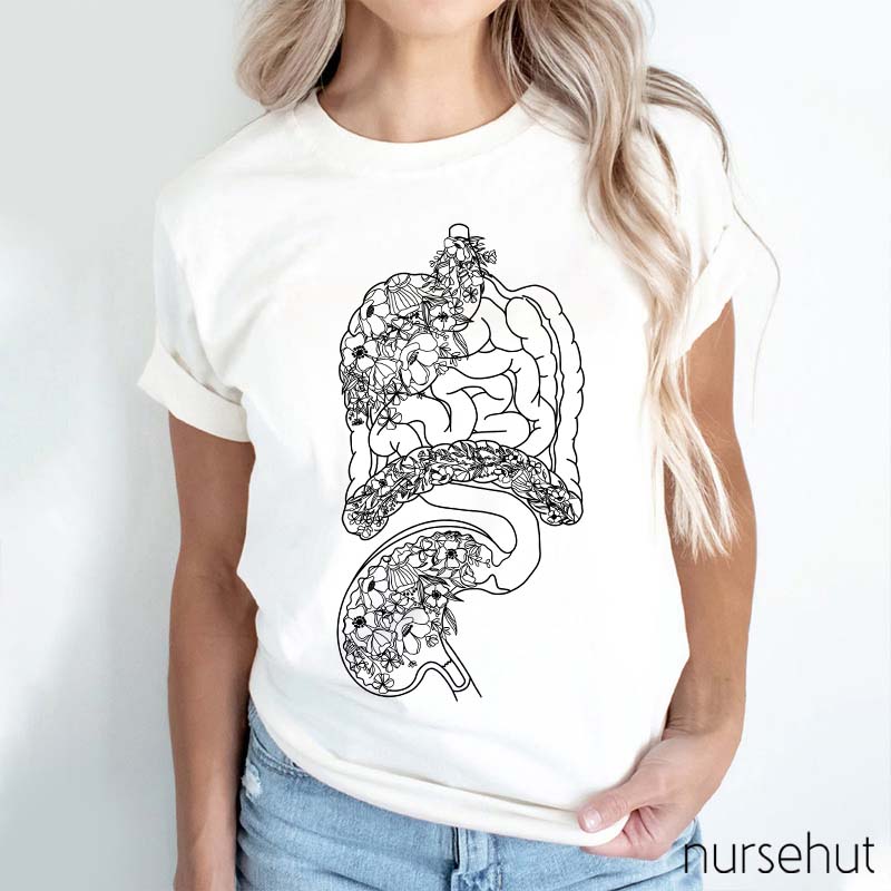 Gastroenterology Flower Nurse T-Shirt