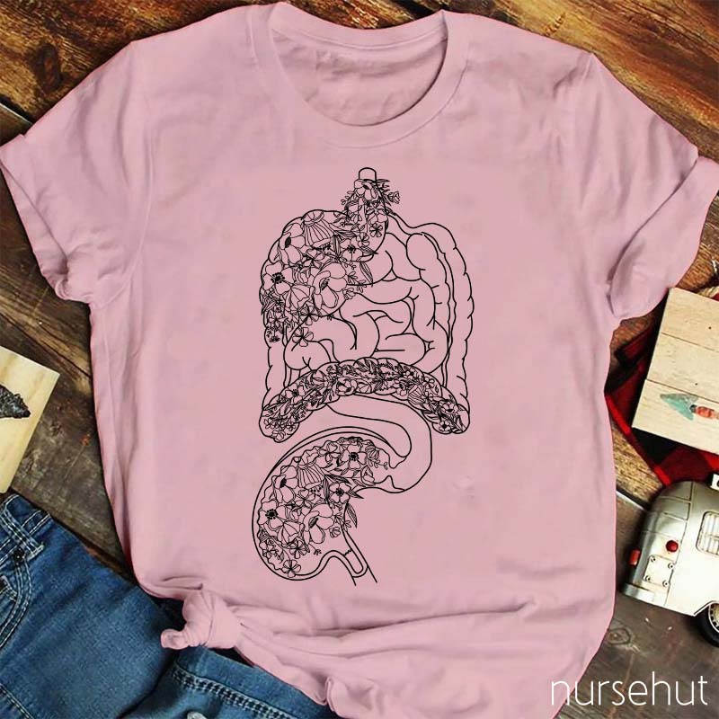 Gastroenterology Flower Nurse T-Shirt