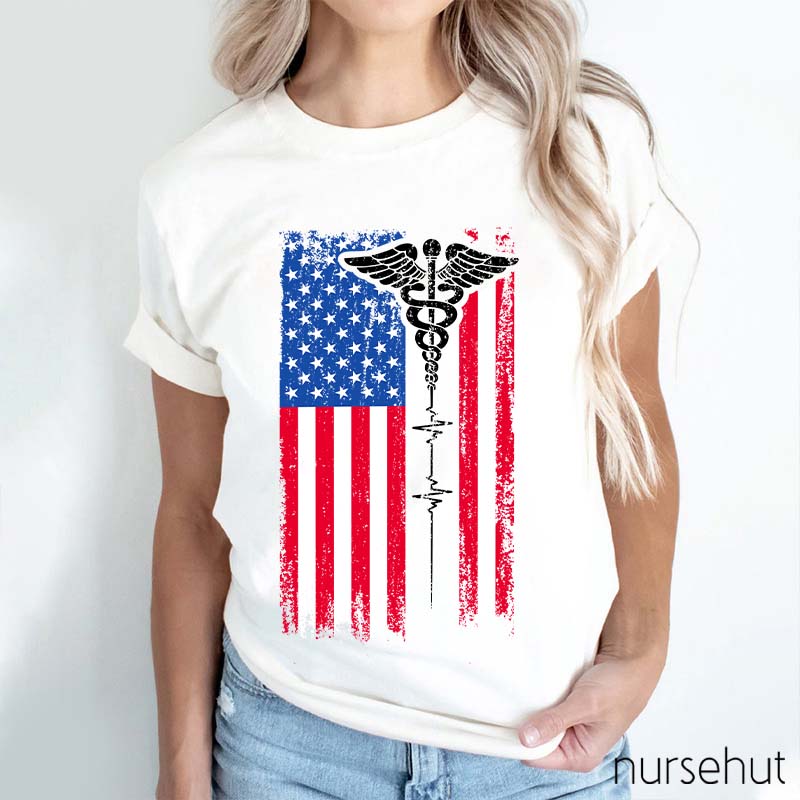 Independence Day Nurse's Alphabet Nurse T-Shirt