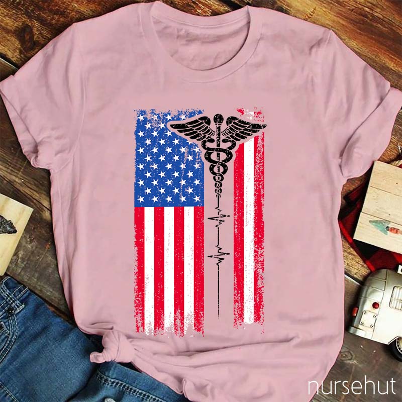 Independence Day Nurse's Alphabet Nurse T-Shirt