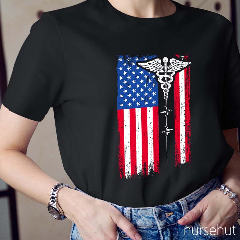 Independence Day Nurse's Alphabet Nurse T-Shirt