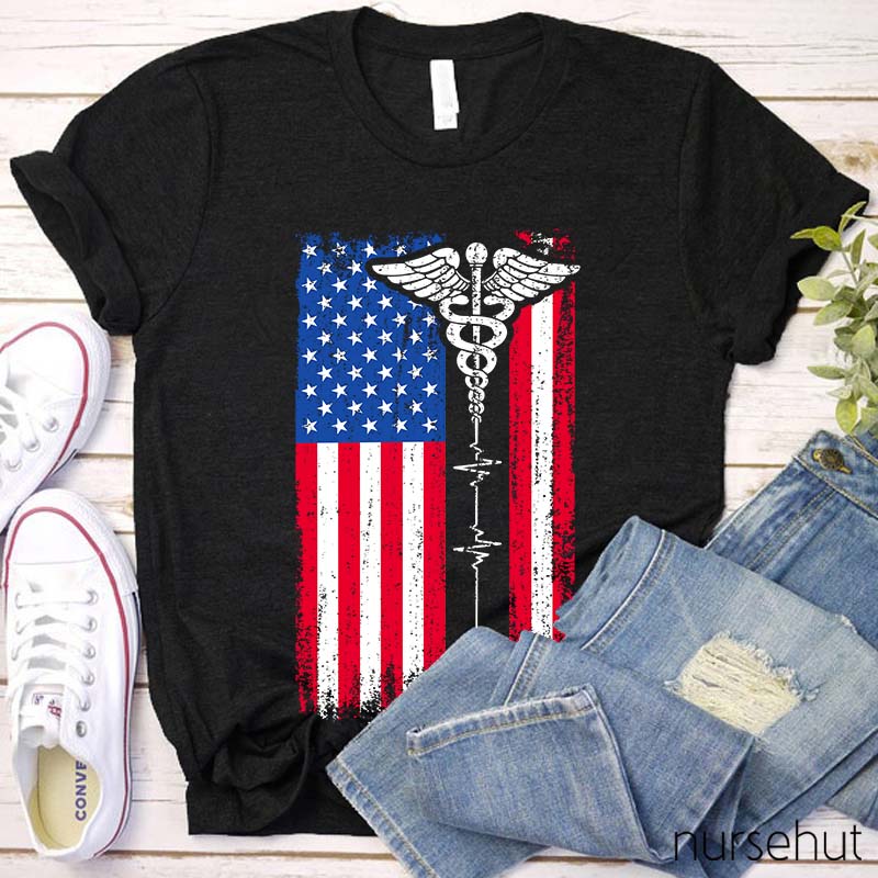 Independence Day Nurse's Alphabet Nurse T-Shirt