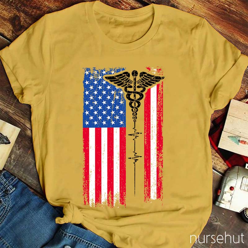 Independence Day Nurse's Alphabet Nurse T-Shirt