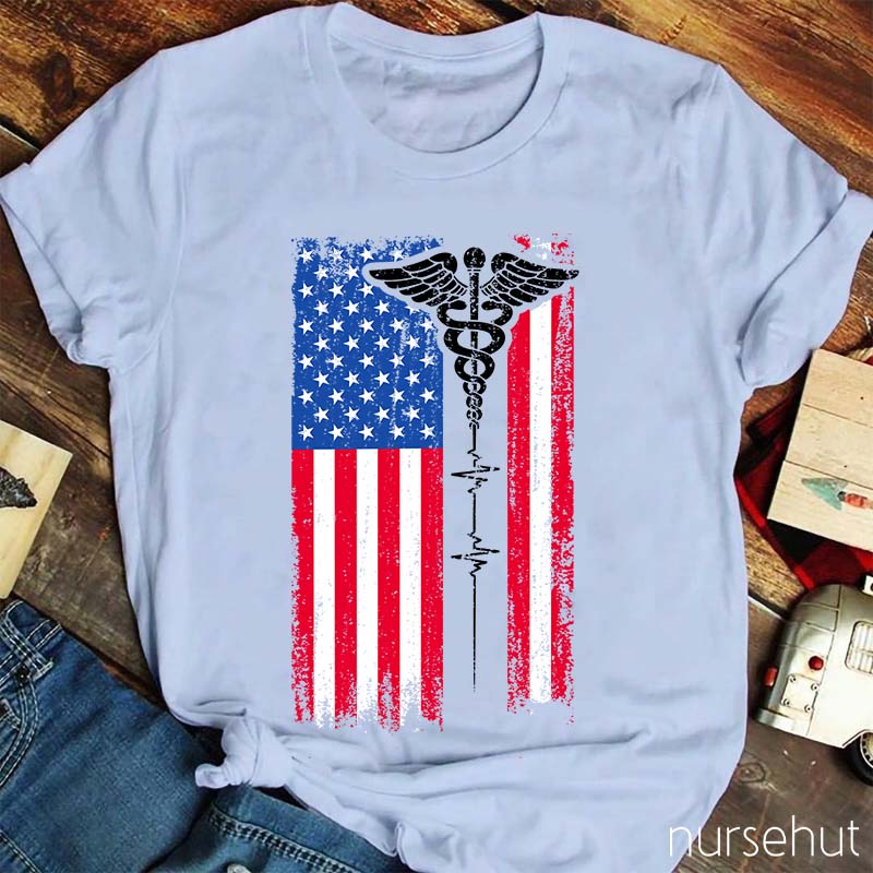 Independence Day Nurse's Alphabet Nurse T-Shirt