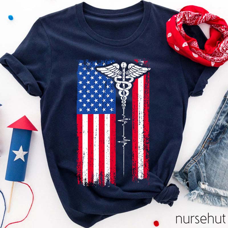 Independence Day Nurse's Alphabet Nurse T-Shirt