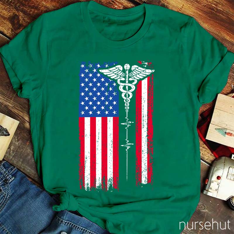 Independence Day Nurse's Alphabet Nurse T-Shirt