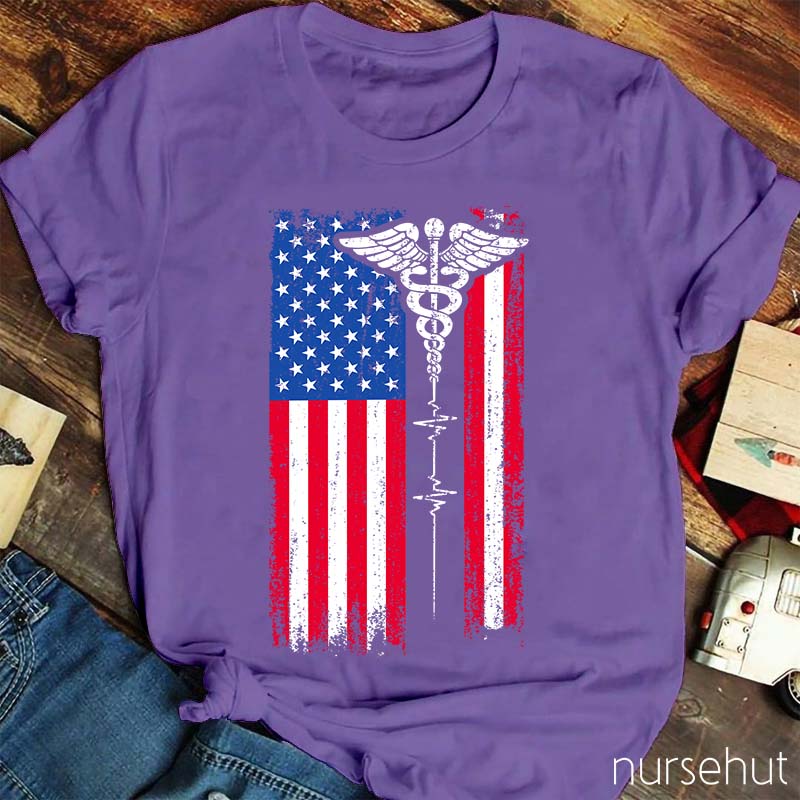 Independence Day Nurse's Alphabet Nurse T-Shirt