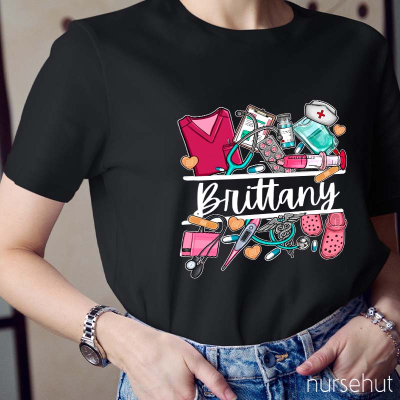 Personalized Name Nurse T-Shirt
