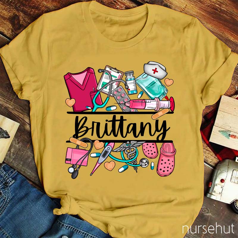 Personalized Name Nurse T-Shirt