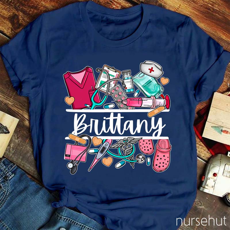 Personalized Name Nurse T-Shirt