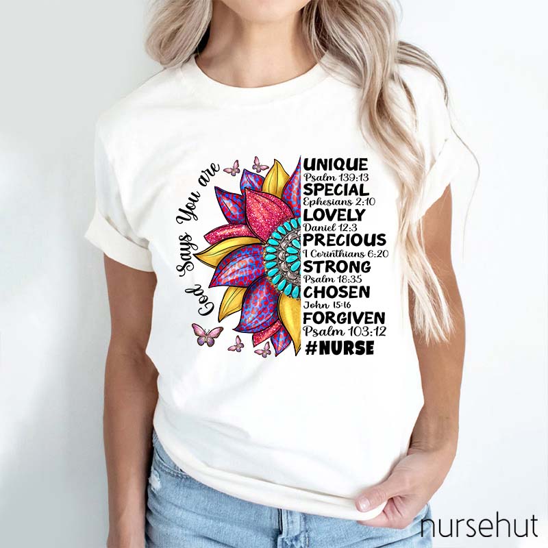 You Are Unique Special Lovely And Strong Nurse T-Shirt