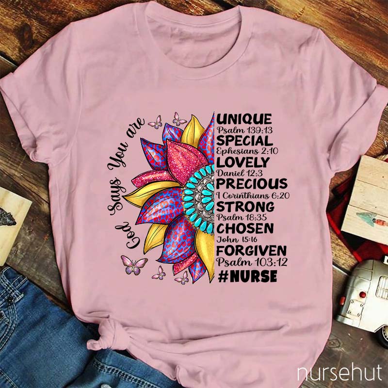You Are Unique Special Lovely And Strong Nurse T-Shirt