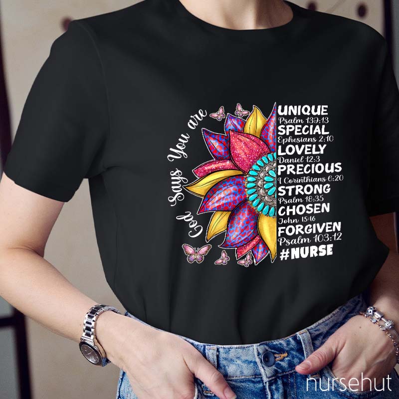 You Are Unique Special Lovely And Strong Nurse T-Shirt