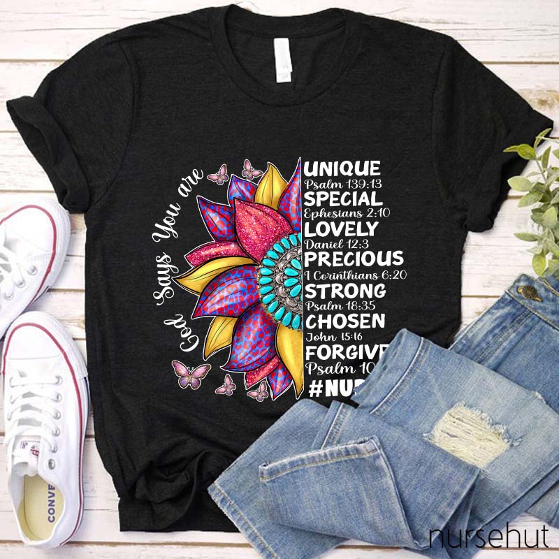 You Are Unique Special Lovely And Strong Nurse T-Shirt