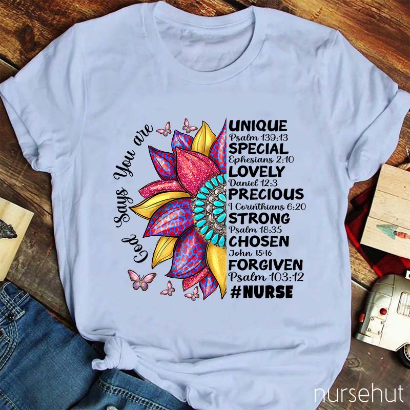 You Are Unique Special Lovely And Strong Nurse T-Shirt
