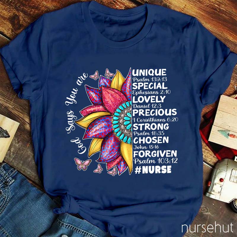 You Are Unique Special Lovely And Strong Nurse T-Shirt