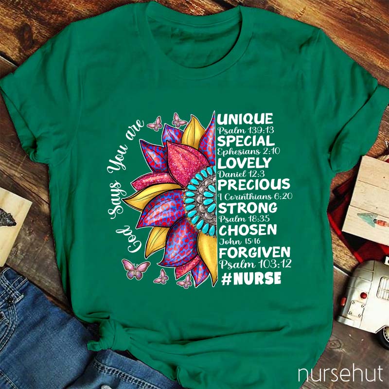 You Are Unique Special Lovely And Strong Nurse T-Shirt
