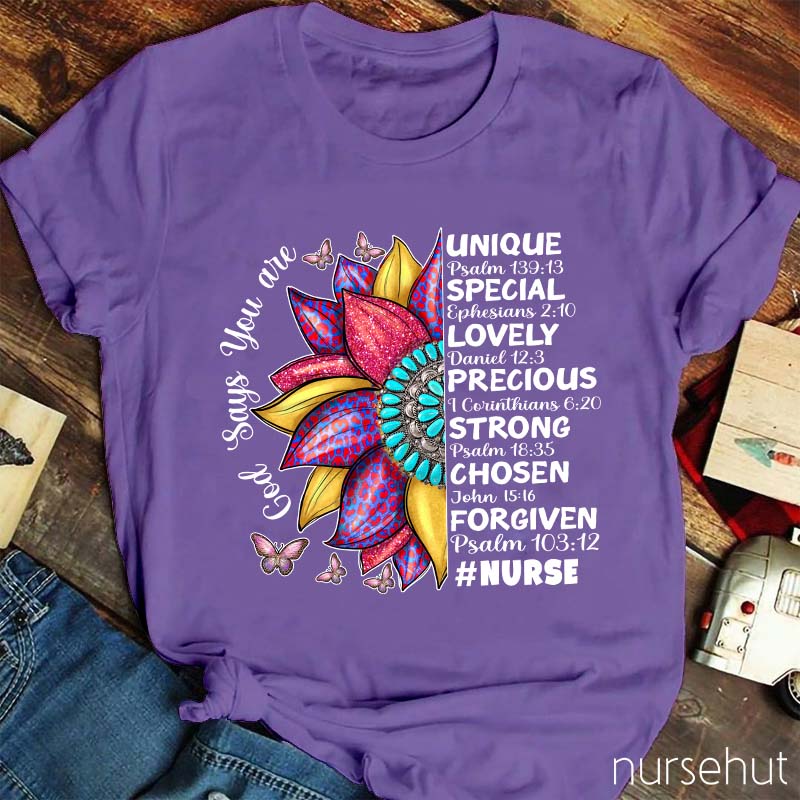 You Are Unique Special Lovely And Strong Nurse T-Shirt