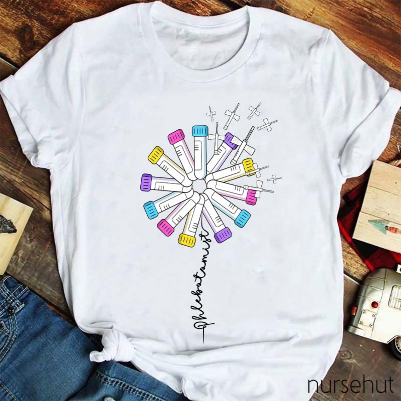 Colored Test Tubes For Phlebotomists Nurse T-Shirt