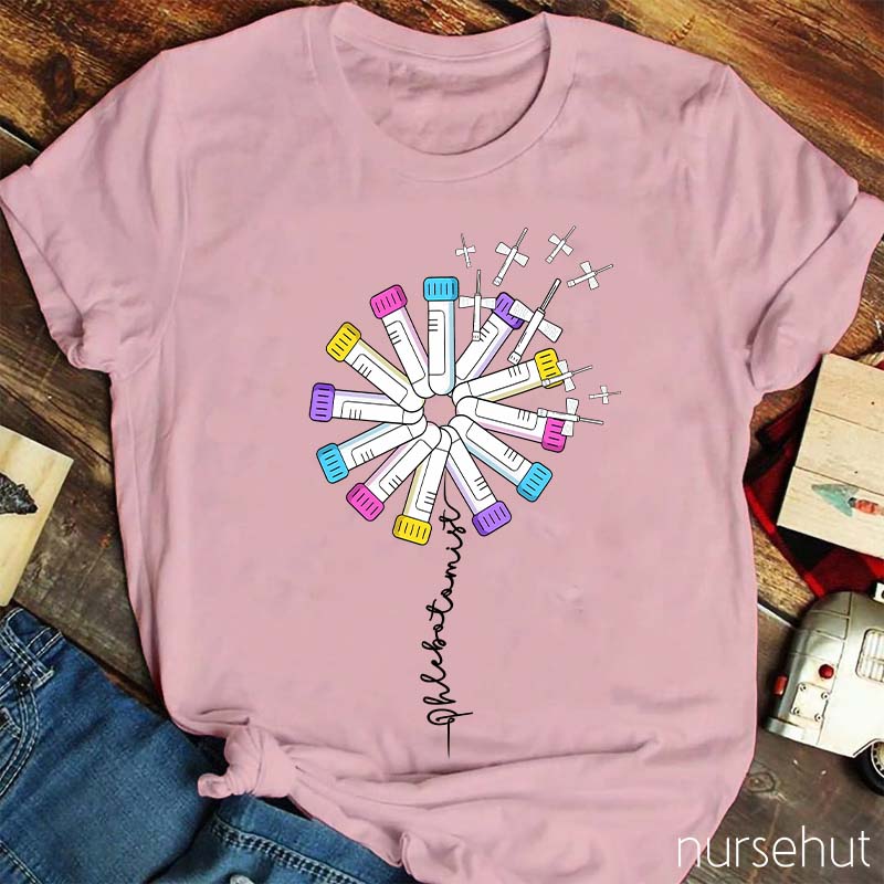 Colored Test Tubes For Phlebotomists Nurse T-Shirt