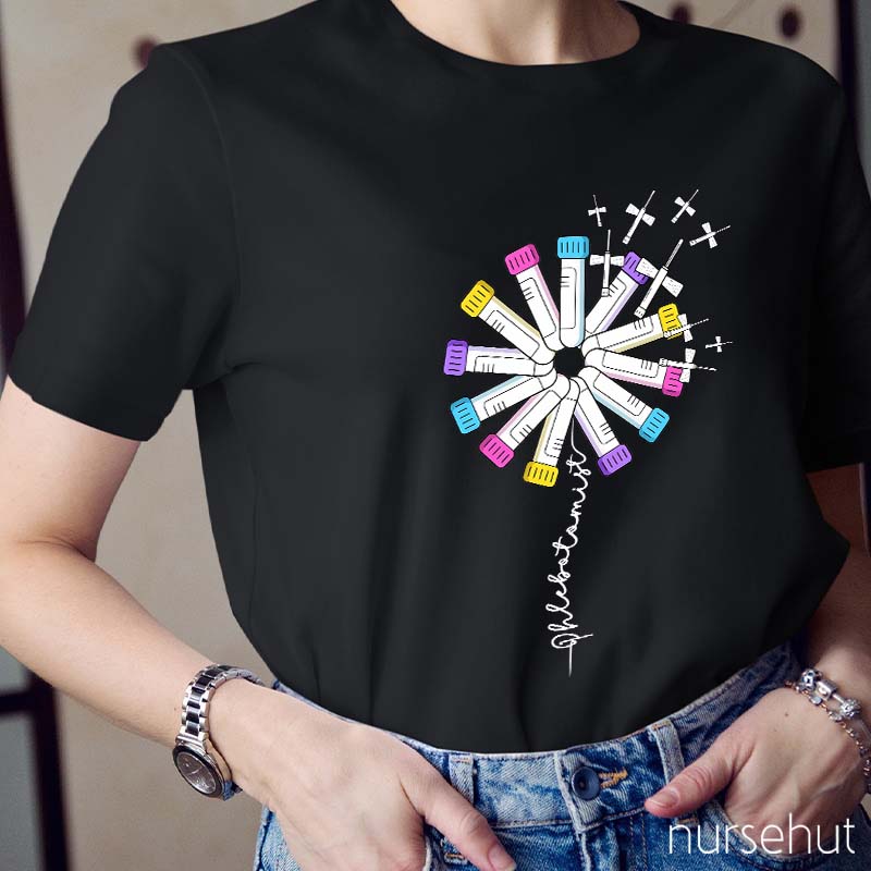 Colored Test Tubes For Phlebotomists Nurse T-Shirt