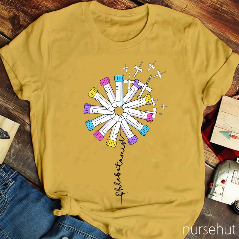 Colored Test Tubes For Phlebotomists Nurse T-Shirt