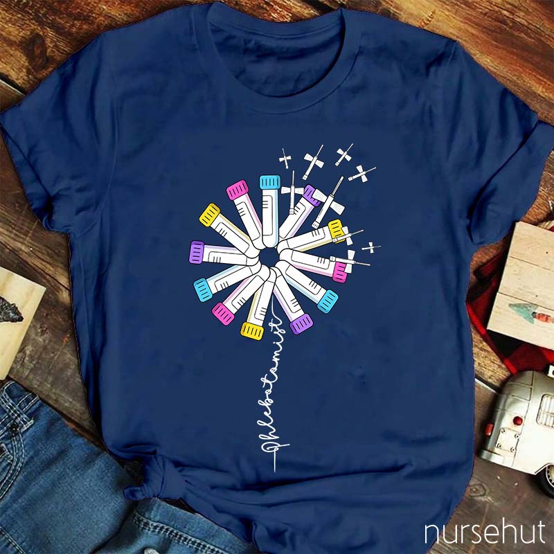 Colored Test Tubes For Phlebotomists Nurse T-Shirt