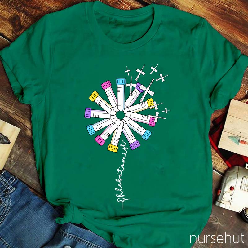 Colored Test Tubes For Phlebotomists Nurse T-Shirt