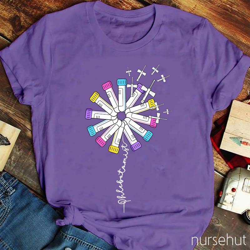 Colored Test Tubes For Phlebotomists Nurse T-Shirt