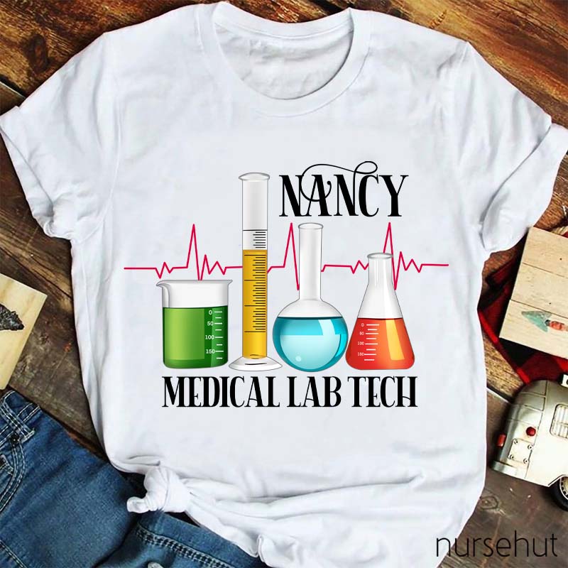 Peronalized Name Medical Lab Tech Nurse T-Shirt
