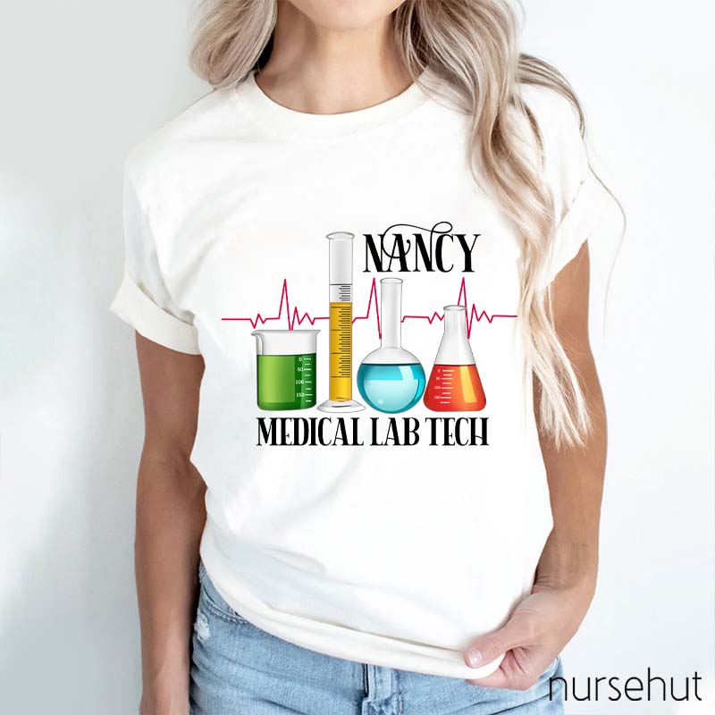 Peronalized Name Medical Lab Tech Nurse T-Shirt