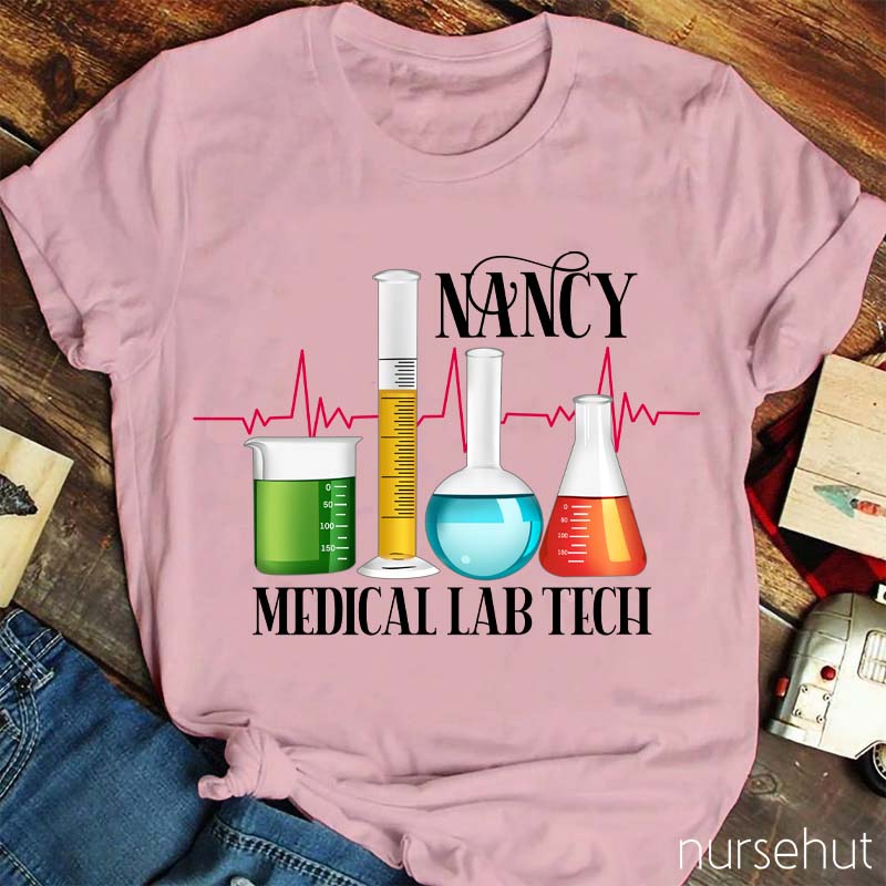 Peronalized Name Medical Lab Tech Nurse T-Shirt