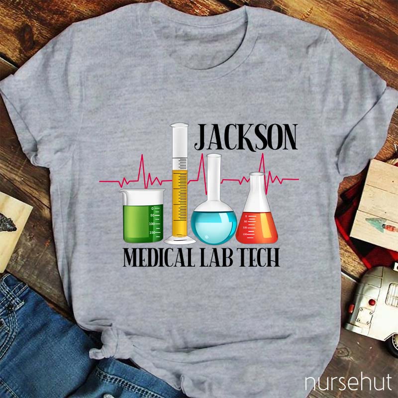 Peronalized Name Medical Lab Tech Nurse T-Shirt