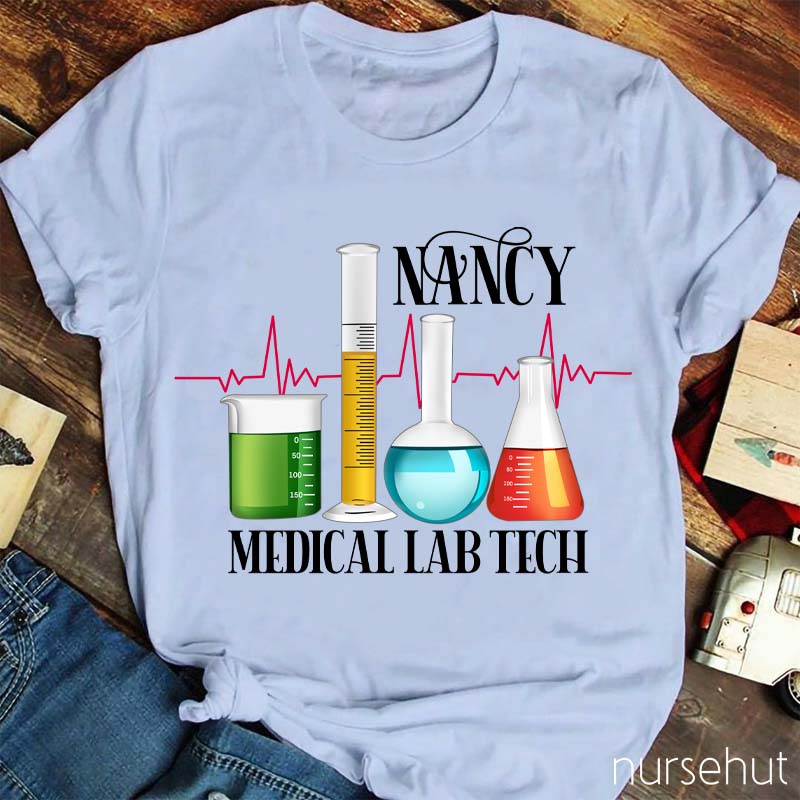 Peronalized Name Medical Lab Tech Nurse T-Shirt