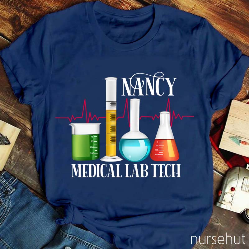 Peronalized Name Medical Lab Tech Nurse T-Shirt