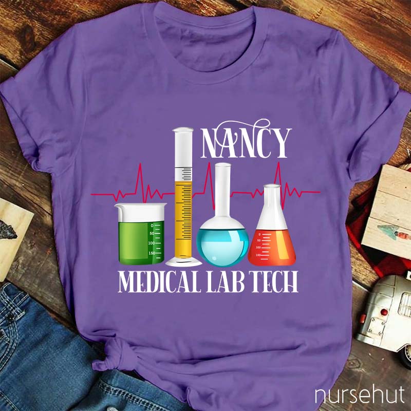Peronalized Name Medical Lab Tech Nurse T-Shirt