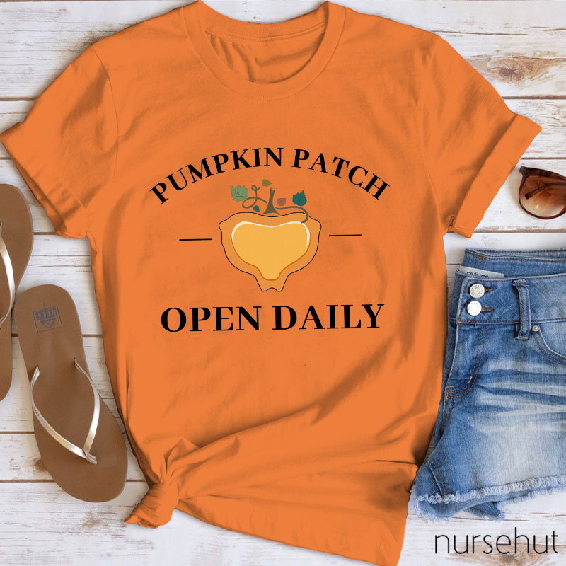 Pumpkin Patch Open Daily Nurse T-Shirt