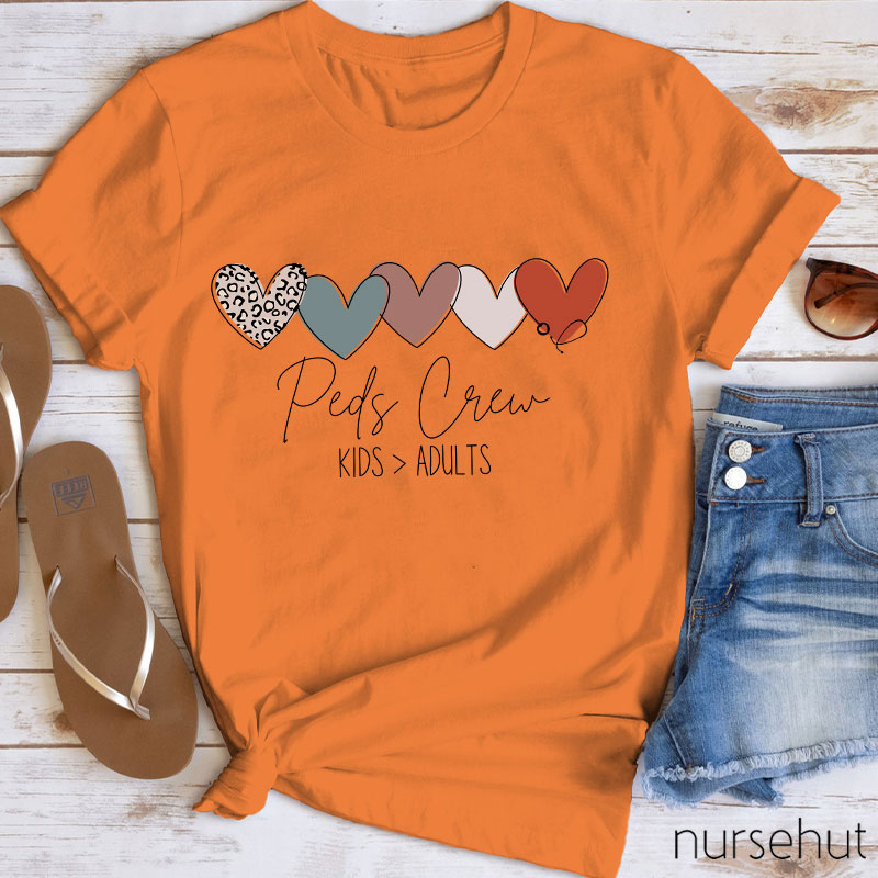 Peds Crew Kids Adults Nurse T-Shirt