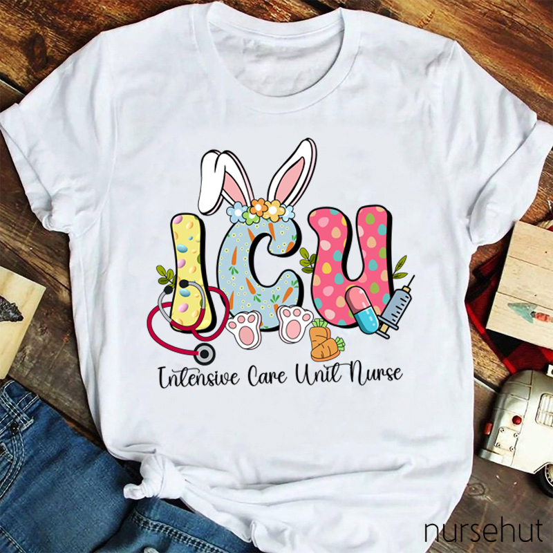 Personalized Easter Bunny And Her Job Nurse T-Shirt