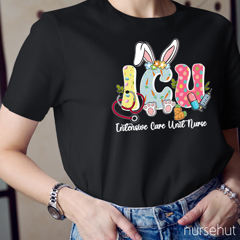 Personalized Easter Bunny And Her Job Nurse T-Shirt