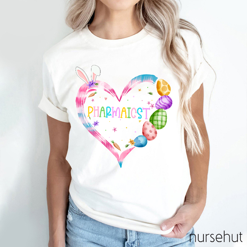 Personalized Easter Egg Love Heart Nurse T-Shirt
