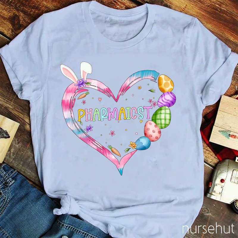 Personalized Easter Egg Love Heart Nurse T-Shirt